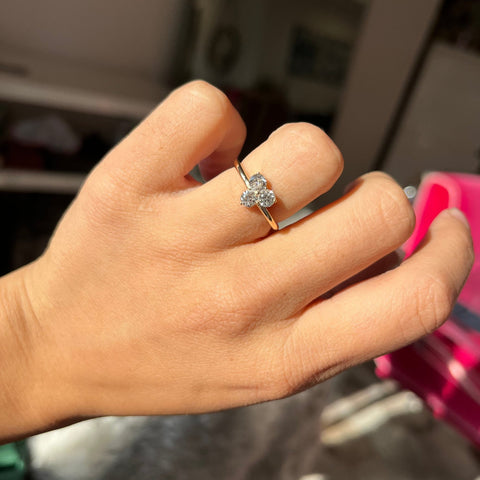 .66ctw Old European Cut Diamond Trilogy Ring