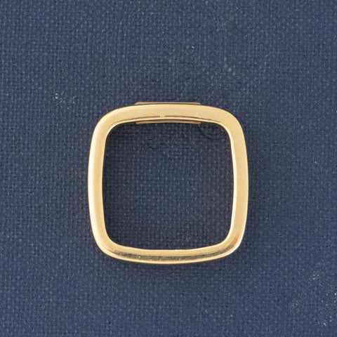 Side view of .67ct Baguette Cut Diamond Square Shank Band, natural Earth-mined Baguette Cut Diamonds in yellow gold