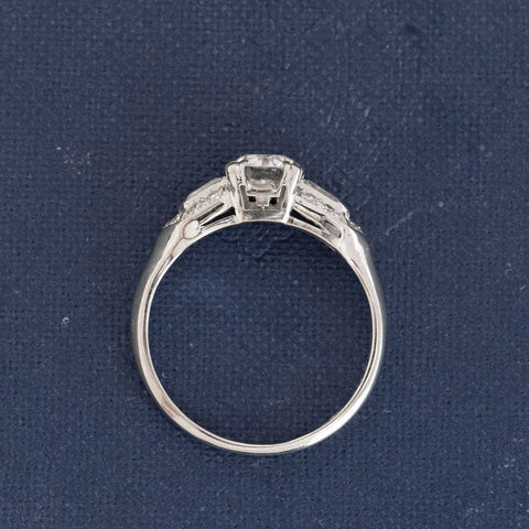 .69ctw Vintage Transitional Cut Diamond Trilogy Ring