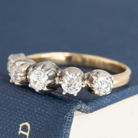 .70ctw Antique Diamond Collet 5-Stone Band