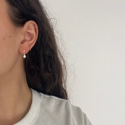 .70ctw Petite Pear Cut Diamond Drop Earrings
