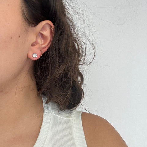 .71ctw Old Mine Cut Diamond Stud Earrings