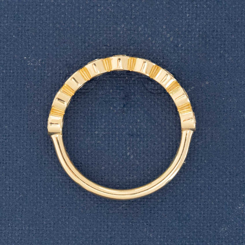 .71ctw Petite Old European Cut Diamond Half-Hoop Band