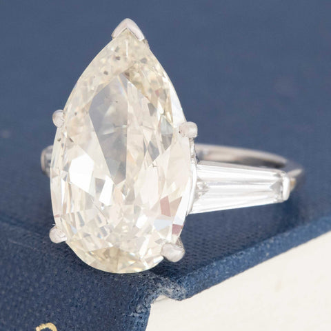 7.66ctw Pear Cut Diamond Solitaire, GIA N SI2