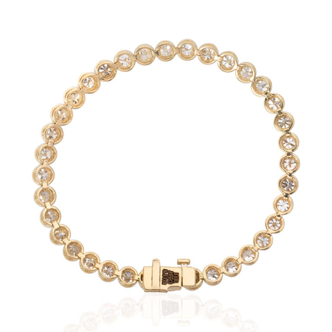 8.11ctw Old European Cut Diamond Bezel Tennis Bracelet
