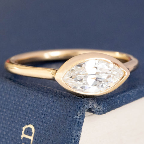 .82ct Marquise Cut Diamond Bezel Solitaire