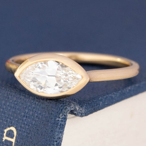 .82ct Marquise Cut Diamond Bezel Solitaire