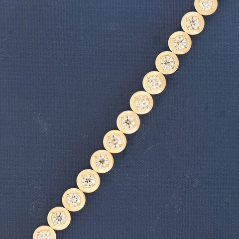 8.36ctw Old European Cut Diamond Compass Bezel Bracelet