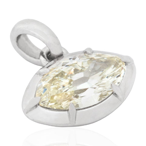 .85ct Marquise Cut Diamond Collet Charm