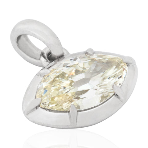 .85ct Marquise Cut Diamond Collet Charm