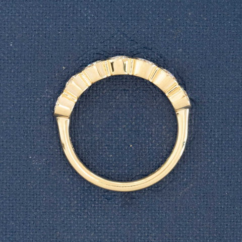 .85ctw Old European Cut Diamond Bezel Half-Hoop Band