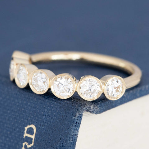 .85ctw Old European Cut Diamond Bezel Half-Hoop Band