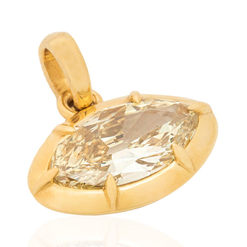 .88ct Marquise Cut Diamond Collet Charm