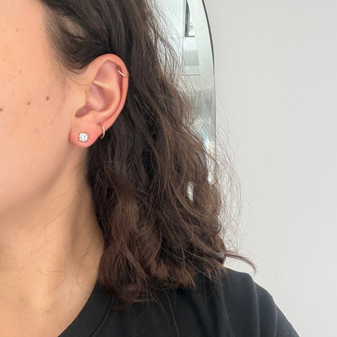 .88ctw Old European Cut Diamond Stud Earrings