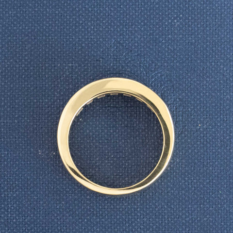 0.89ctw asscher cut diamond seven-stone channel band in 18kt yellow gold – alternate view 5