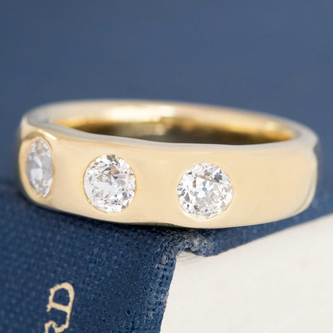 .92ctw Old European Cut Diamond 3-Stone Band