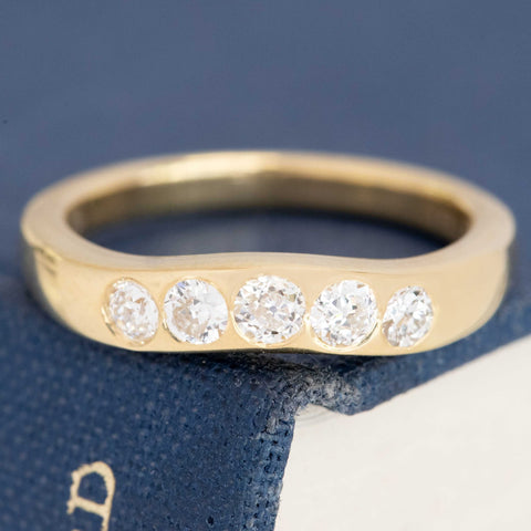 .93ct Old European Cut Diamond Wedding Set, GIA J VS1