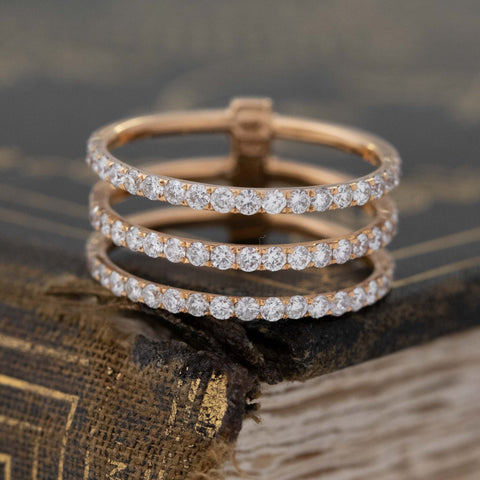 .94ctw Triple Row Diamond Band
