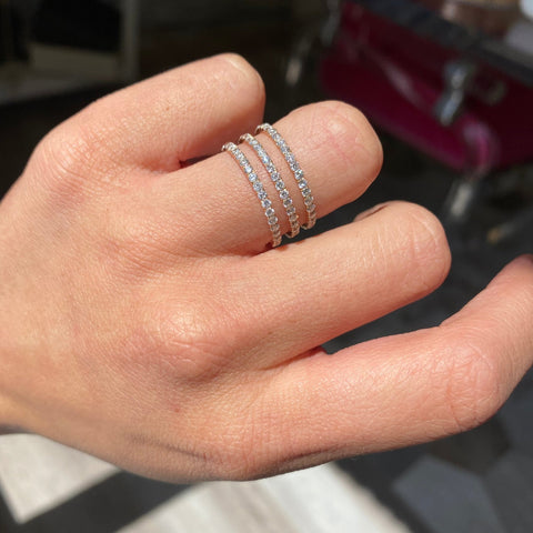 .94ctw Triple Row Diamond Band