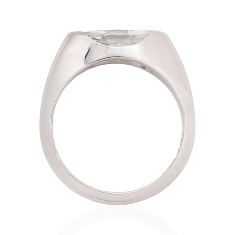 .97ct Oval Cut Diamond Half-Bezel Solitaire, GIA