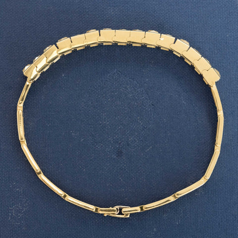 9.90ctw French Cut Diamond Bezel Bracelet