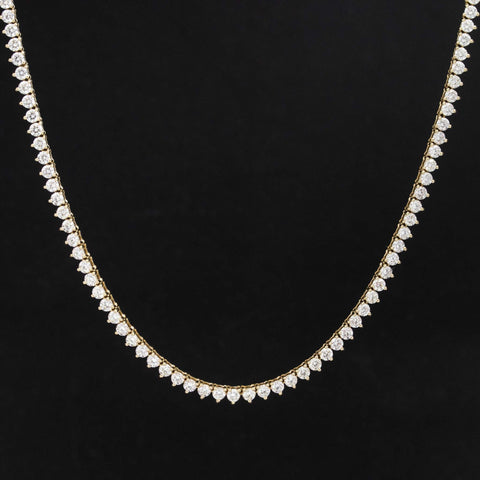 9.95ctw Round Brilliant Cut Diamond Tennis Necklace