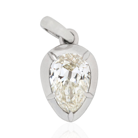 .99ct Pear Cut Diamond Collet Charm