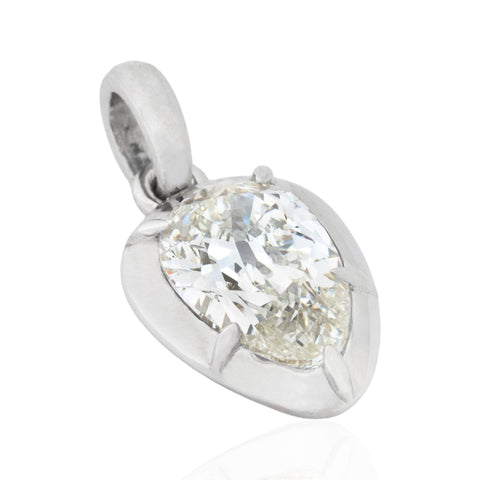 .99ct Pear Cut Diamond Collet Charm