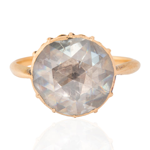 4.00ct (est) Georgian Rose Cut Diamond Solitaire, by Neil Lane