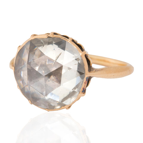 4.00ct (est) Georgian Rose Cut Diamond Solitaire, by Neil Lane