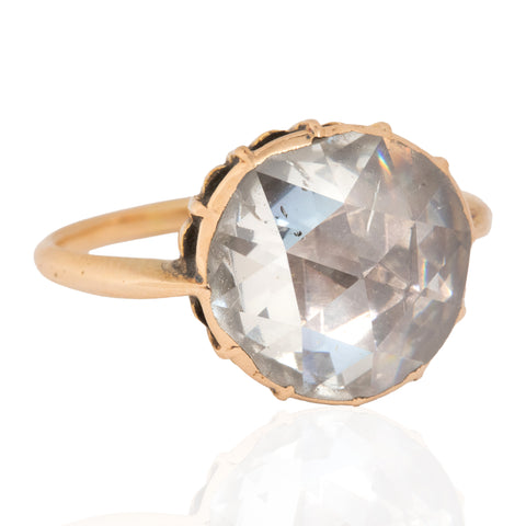 4.00ct (est) Georgian Rose Cut Diamond Solitaire, by Neil Lane