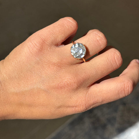4.00ct (est) Georgian Rose Cut Diamond Solitaire, by Neil Lane