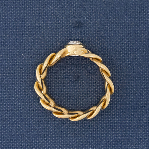 .57ct Old European Cut Diamond Bezel Chain Ring