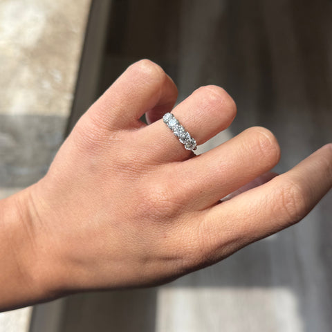 1.25ctw Old European Cut Diamond 5-Stone Band