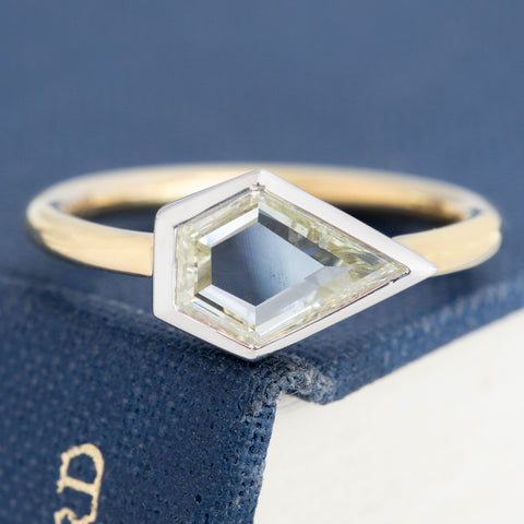 1.02ct Kite Cut Diamond Bezel Solitaire, GIA