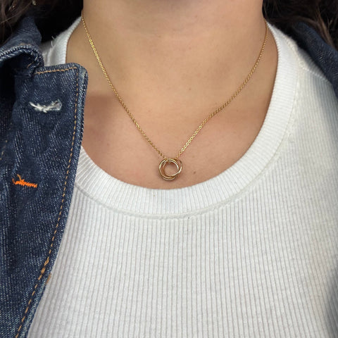 Vintage Diamond Trinity Charm Necklace, by Cartier