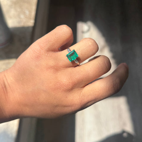 2.31ct Art Deco Colombian Ring, GIA