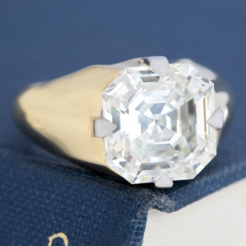 5.04ct Antique Asscher Cut Diamond Solitaire, GIA K VS2