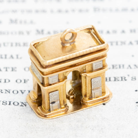 Vintage Arc de Triomphe Pendant, French