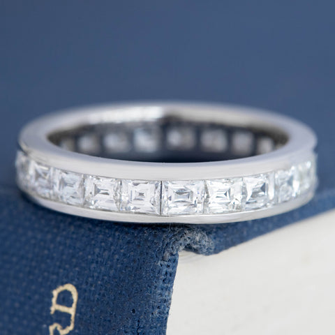 2.43ctw French Baguette Cut Diamond Eternity Band