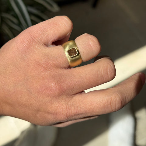 1.51ct Radiant Cut Diamond Cigar Ring