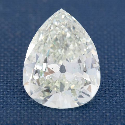 4.24ct Antique Pear Cut Diamond, GIA L SI2