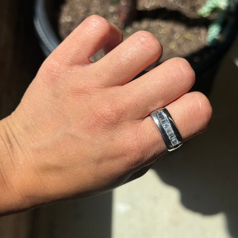 1.45ctw Vintage Baguette Cut Diamond Channel Band