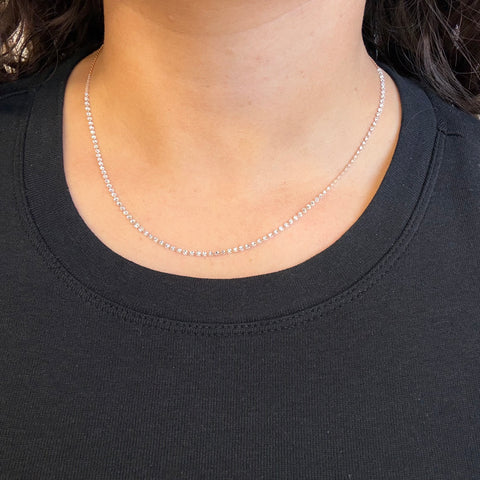 2.75ctw Round Brilliant "Threaded" Diamond Necklace