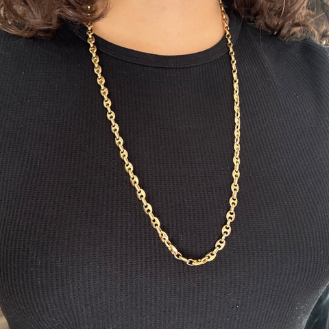 Cartier yellow gold anchor link chain