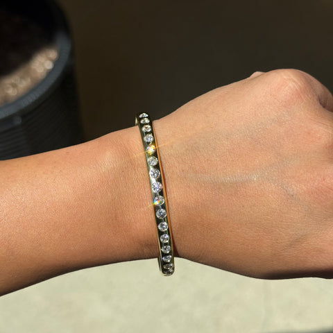 2.51ctw Old European Cut Diamond Bangle