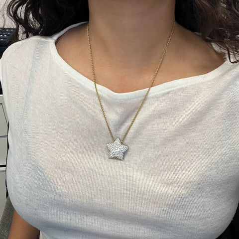 4.50ctw Diamond Pave Star Slider Pendant, by Kurt Wayne