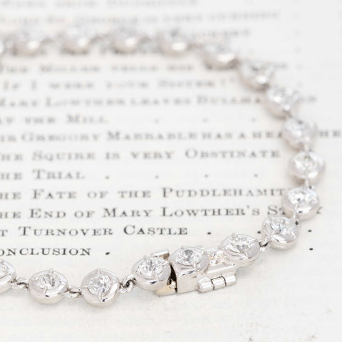 3.75ctw Old European Cut Diamond Compass Tennis Bracelet