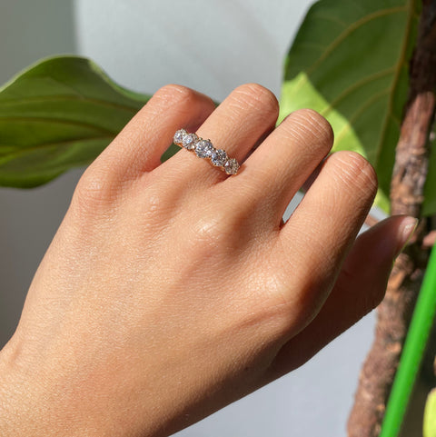 1.68ctw Antique Old European Cut Diamond Graduated Ring