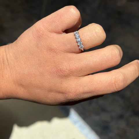 .90ctw Old European Cut Diamond 5-Stone Band